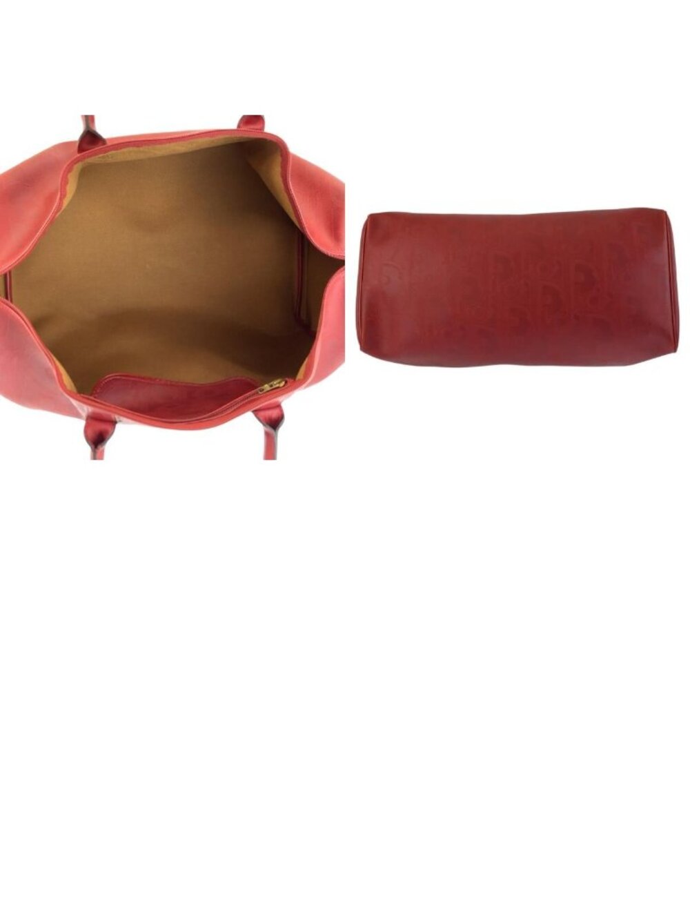 Dior Vintage Trotter Red Boston Bag 2-Way - Picture 9 of 9